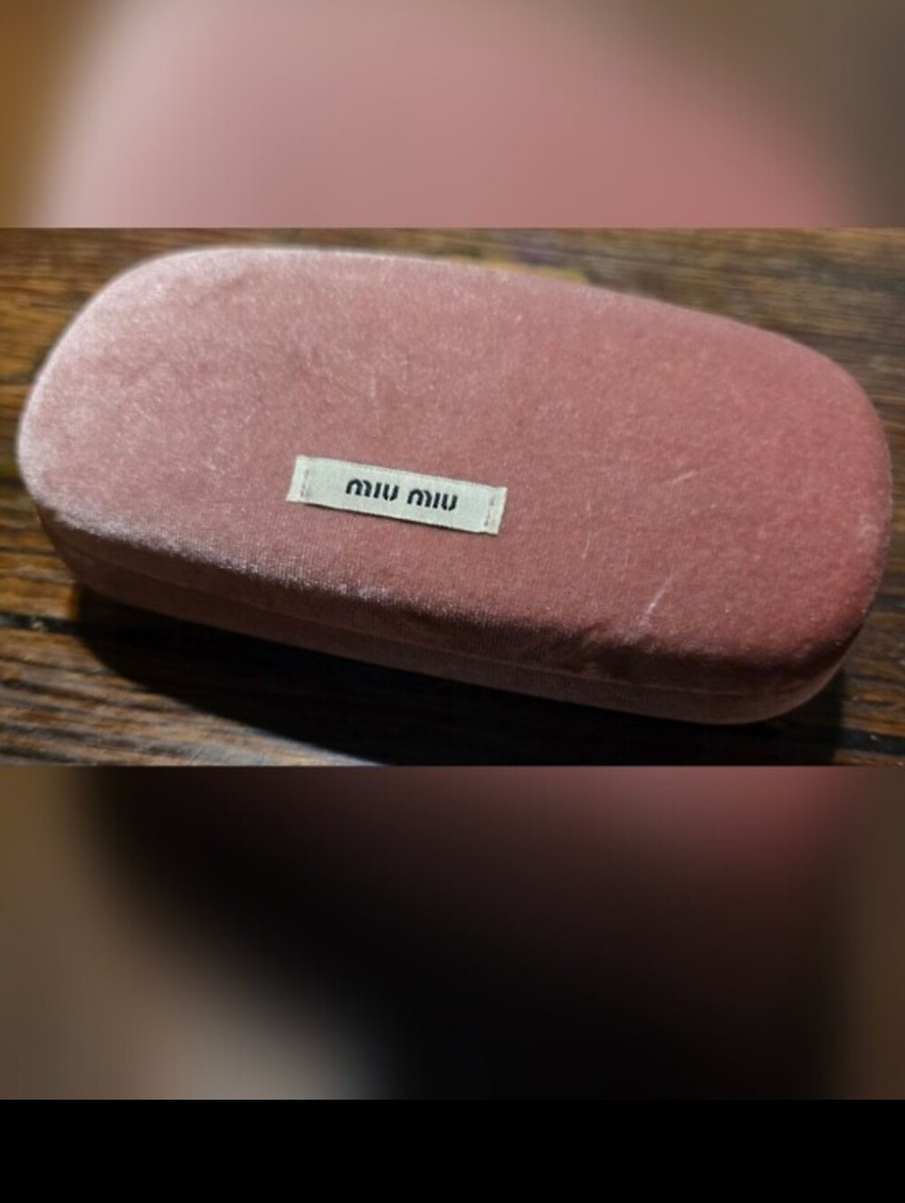 Miu Miu Blush Pink Velvet Sunglass Case
